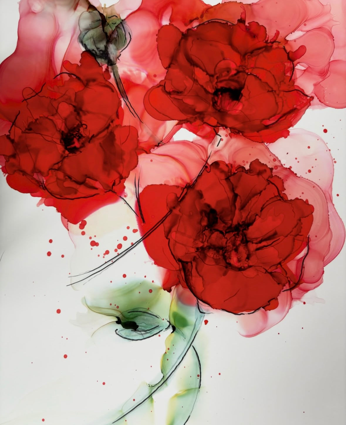 Alcohol Ink and Micron Pen