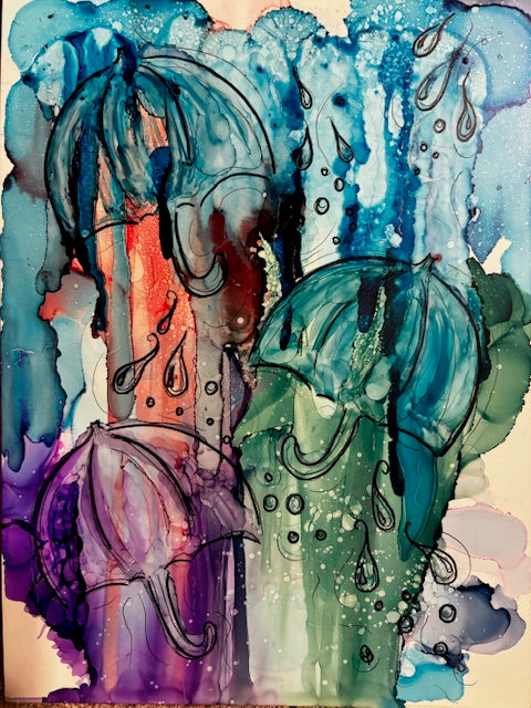 Alcohol Ink and Micron Pen