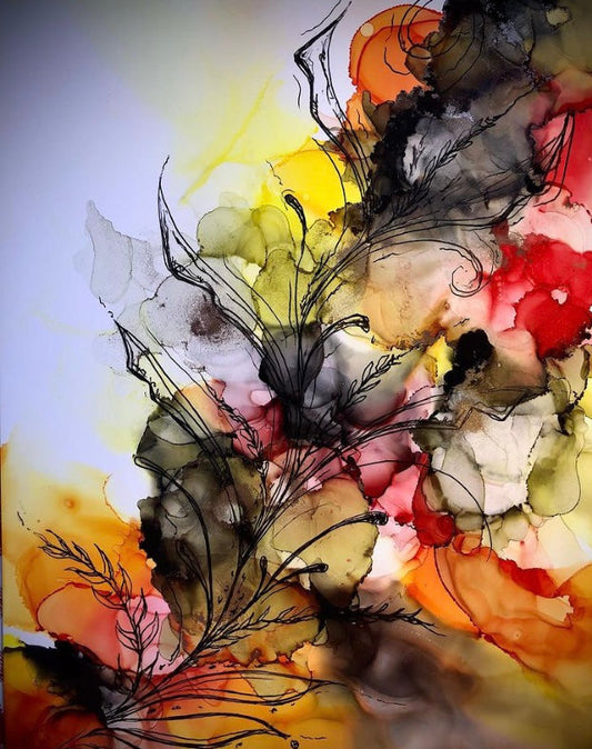 Alcohol Ink and Micron Pen