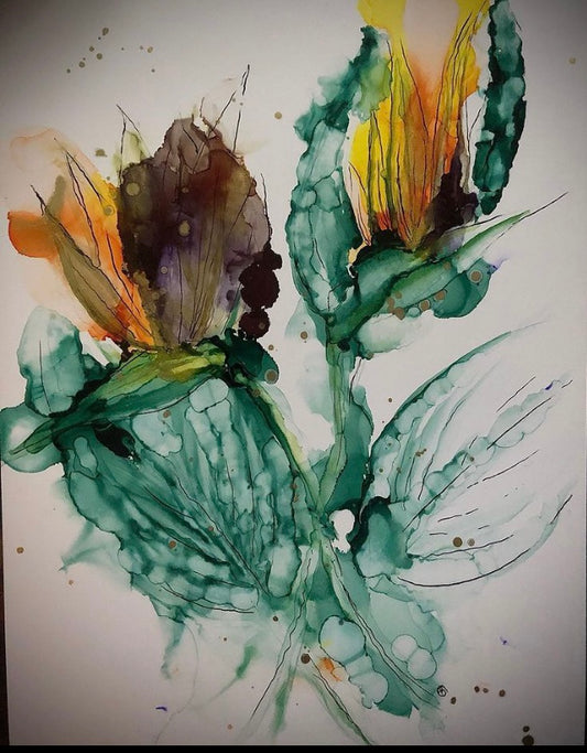 Alcohol Ink and Micron Pen