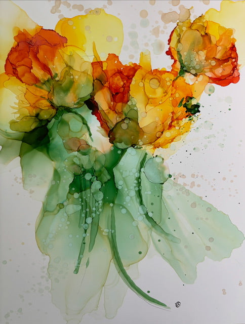 Alcohol Ink and Micron Pen