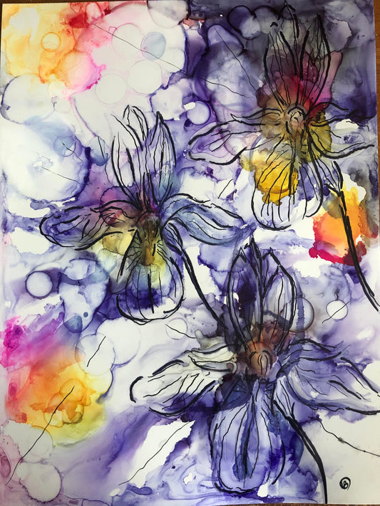 Alcohol Ink and Micron Pen